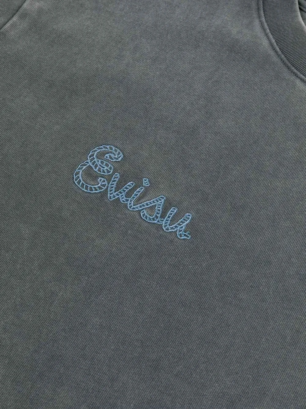 EVISU T-shirt met geborduurde tijger Grijs