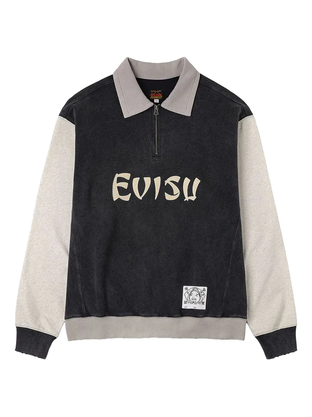 EVISU ジップ ポロシャツ - ブラック EVISU ジップ ポロシャツ - ブラック