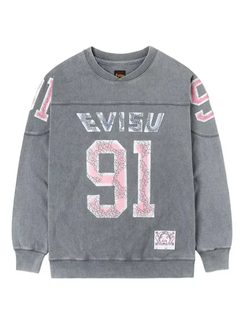 EVISU number appliqué sweatshirt