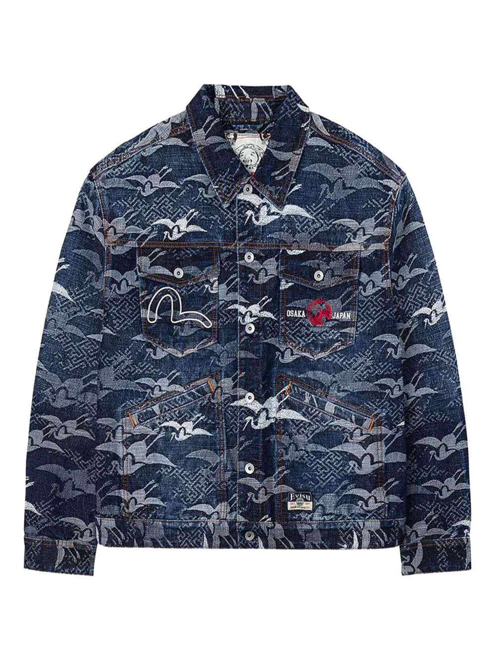 EVISU crane pattern Jacket | azul | Image 1