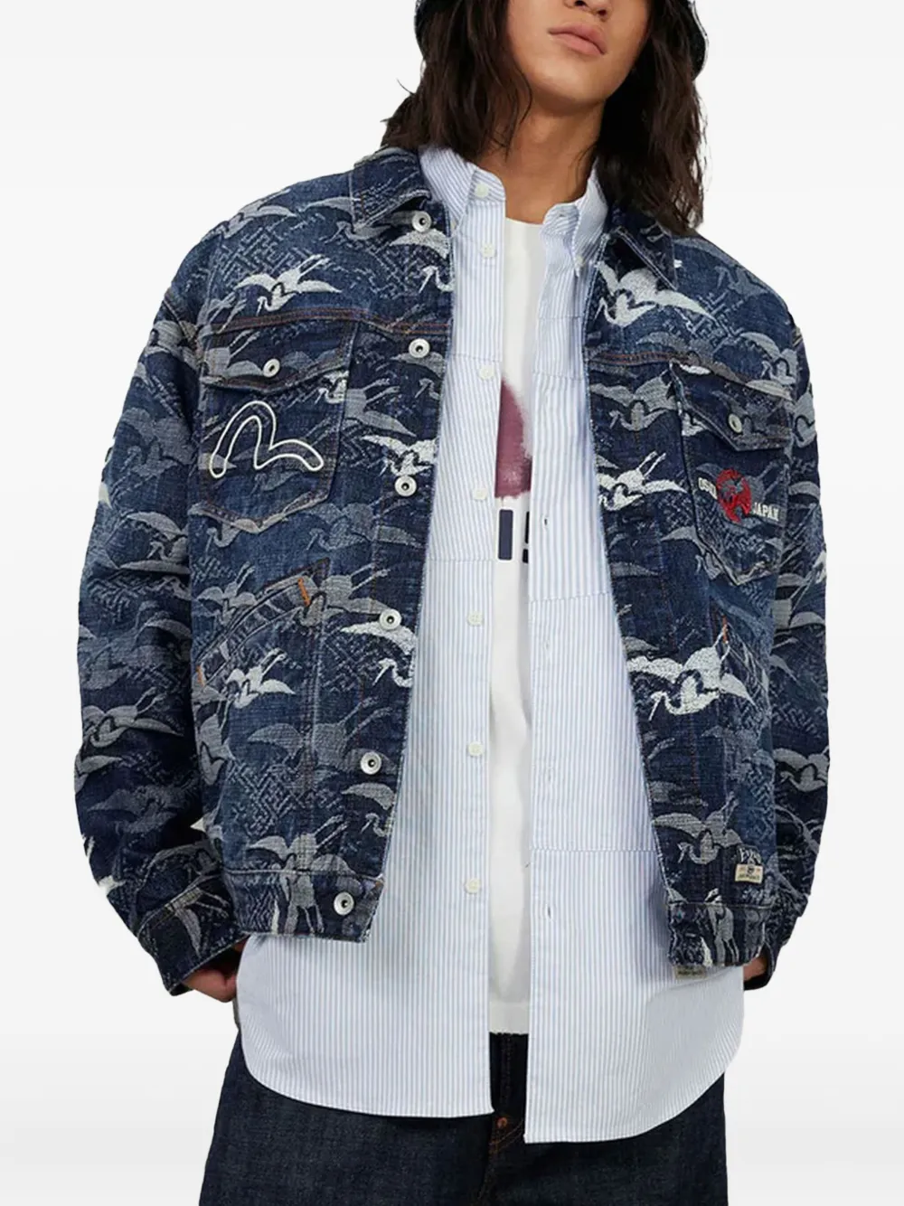 EVISU crane pattern Jacket | Chamarras de mezclilla | Image 2