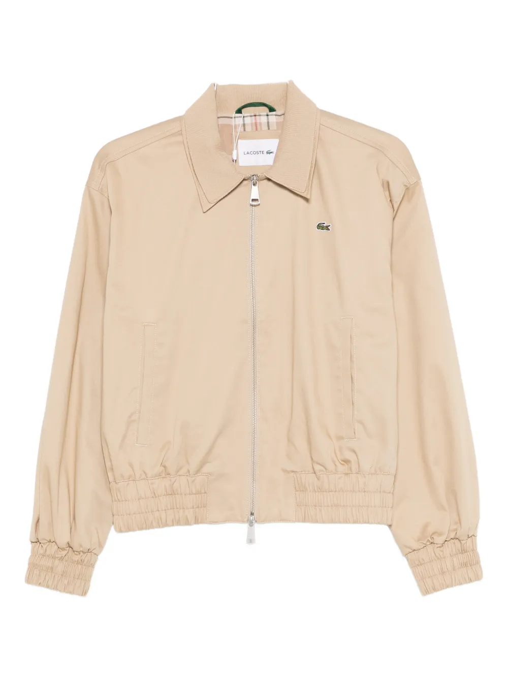 Lacoste Zip Pockets Jacket In Brown