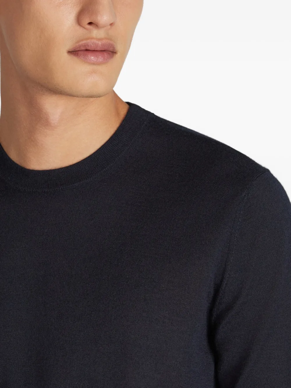 Zanone Trui met ronde hals Blauw