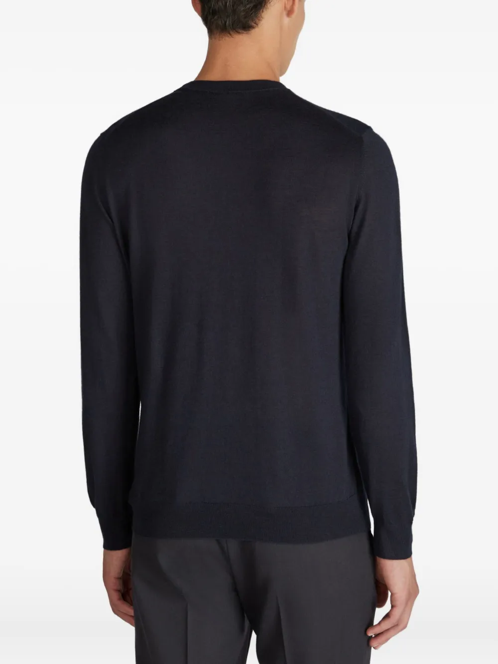 Zanone Trui met ronde hals Blauw