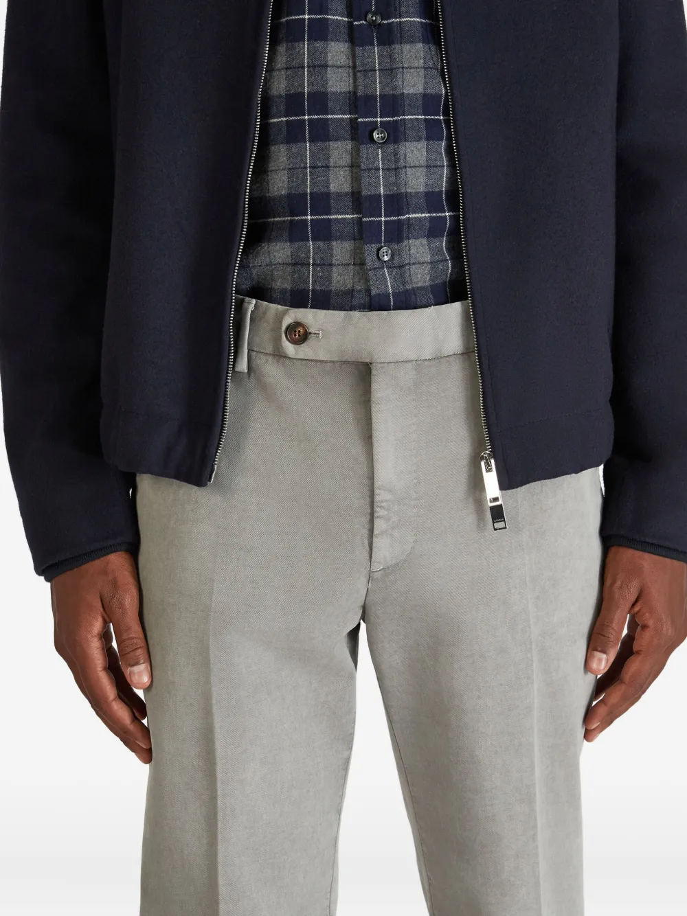 slowear Katoenen broek met knopen Grijs