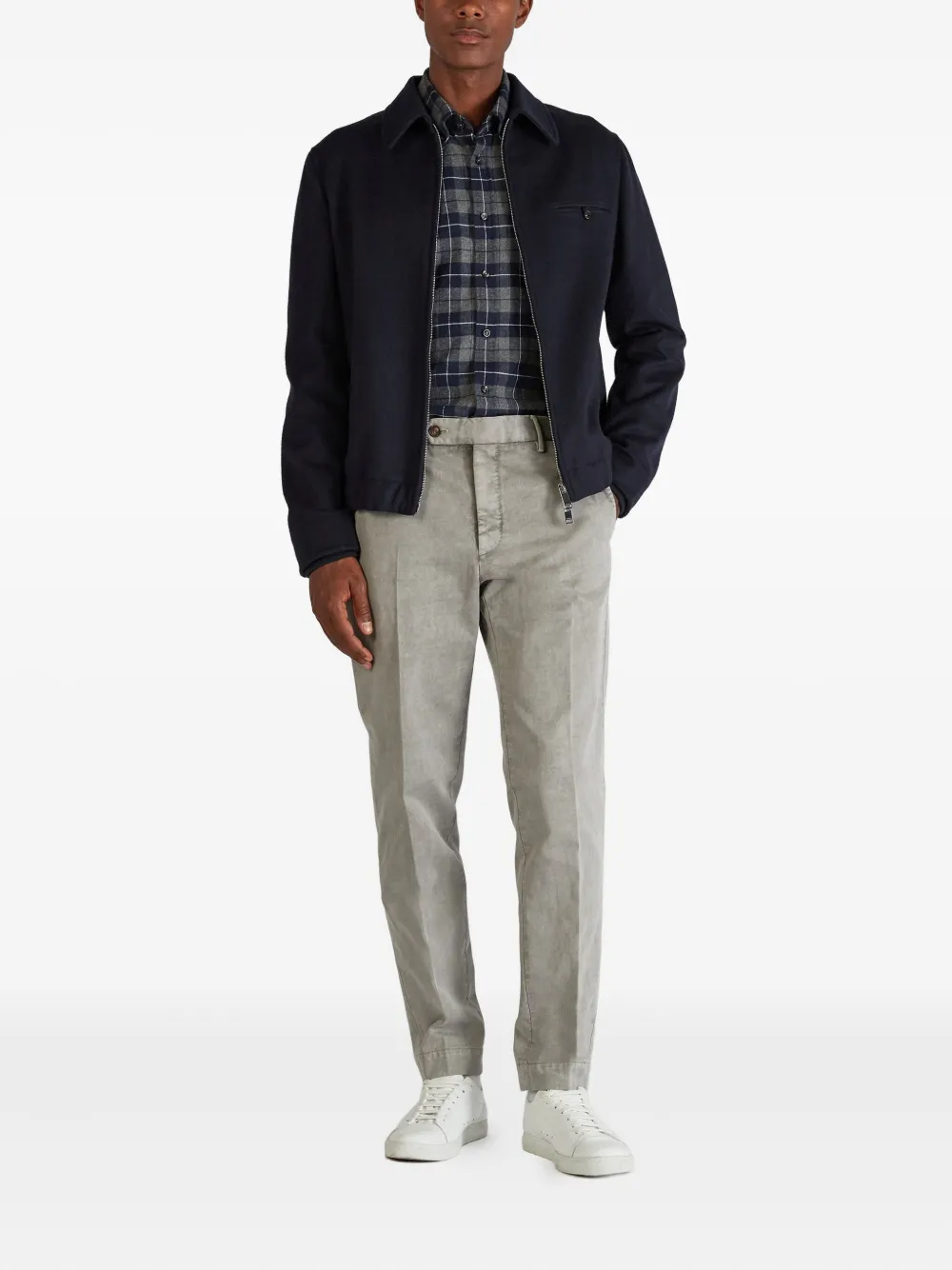 Slowear Katoenen broek met knopen - Grijs