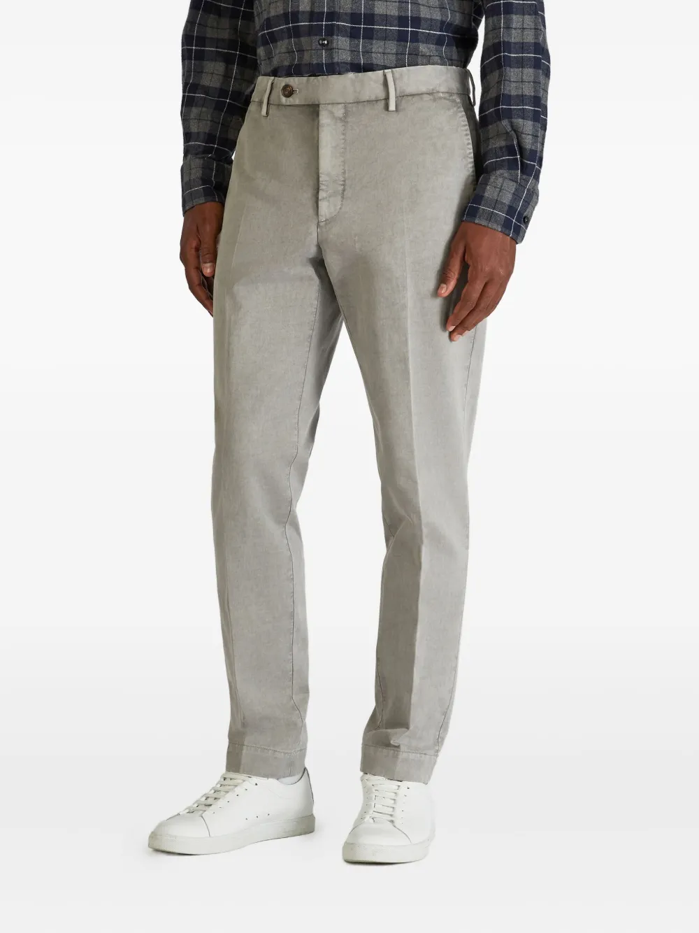 slowear Katoenen broek met knopen Grijs