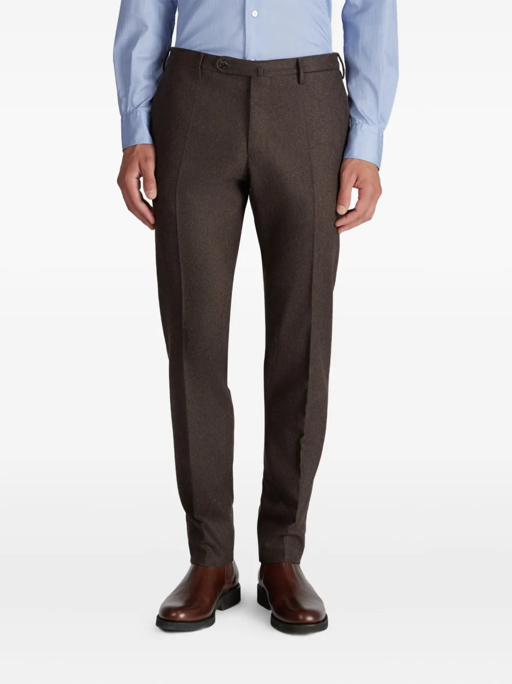 Incotex Flanellen broek Bruin