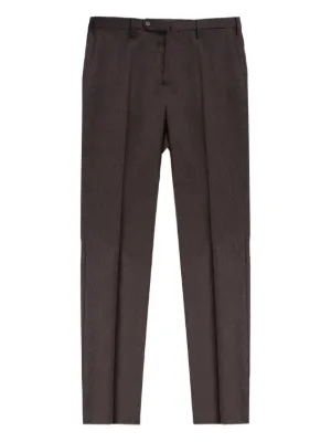 DRIES VAN NOTEN cotton-blend straight-leg Trousers | Black