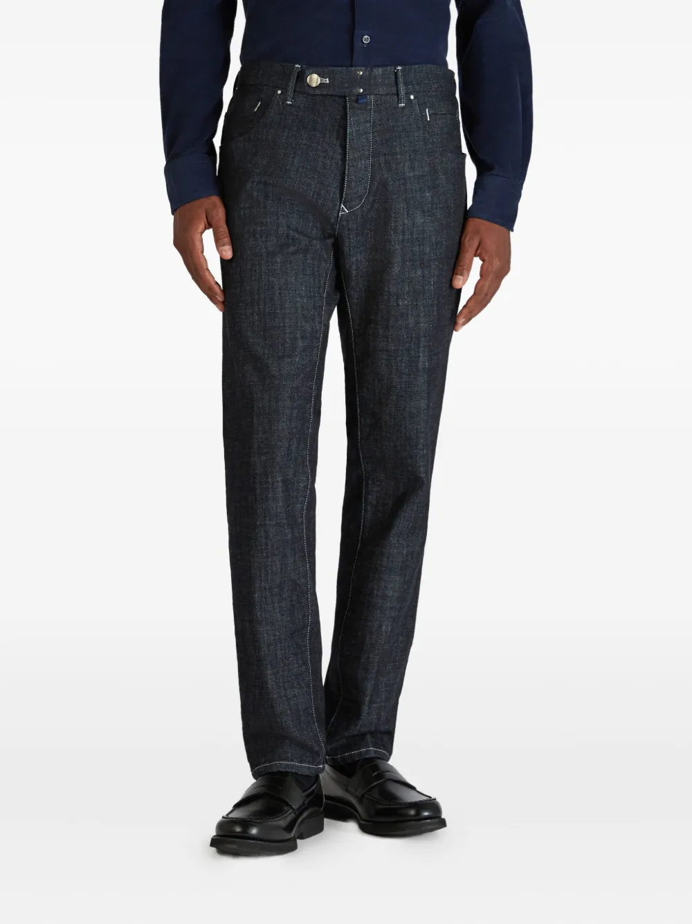 Incotex Pantalon met vijf zakken Blauw