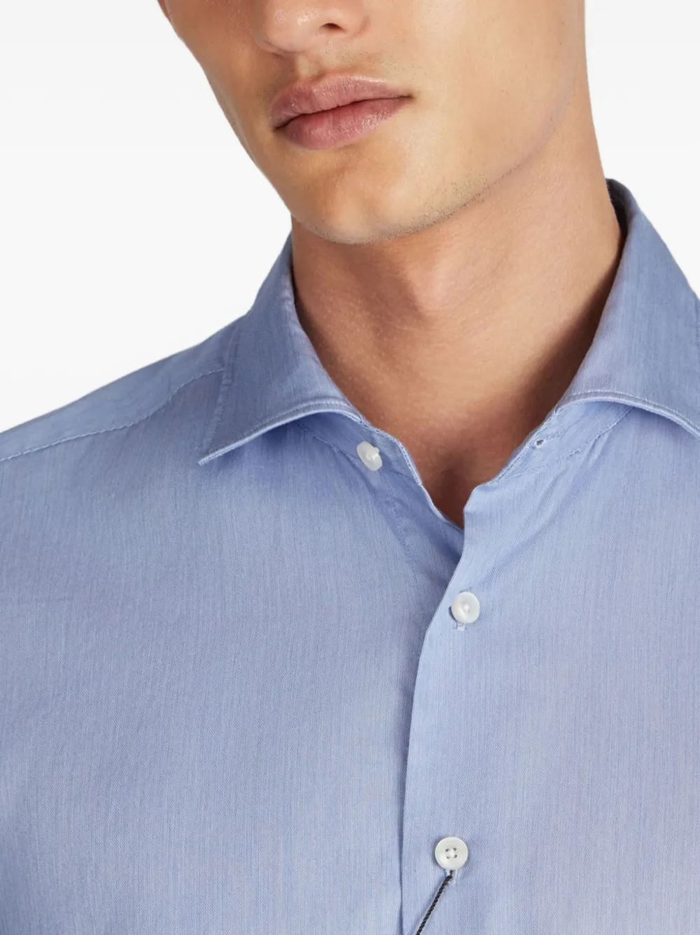 Glanshirt Button-up Cotton Shirt In Blue