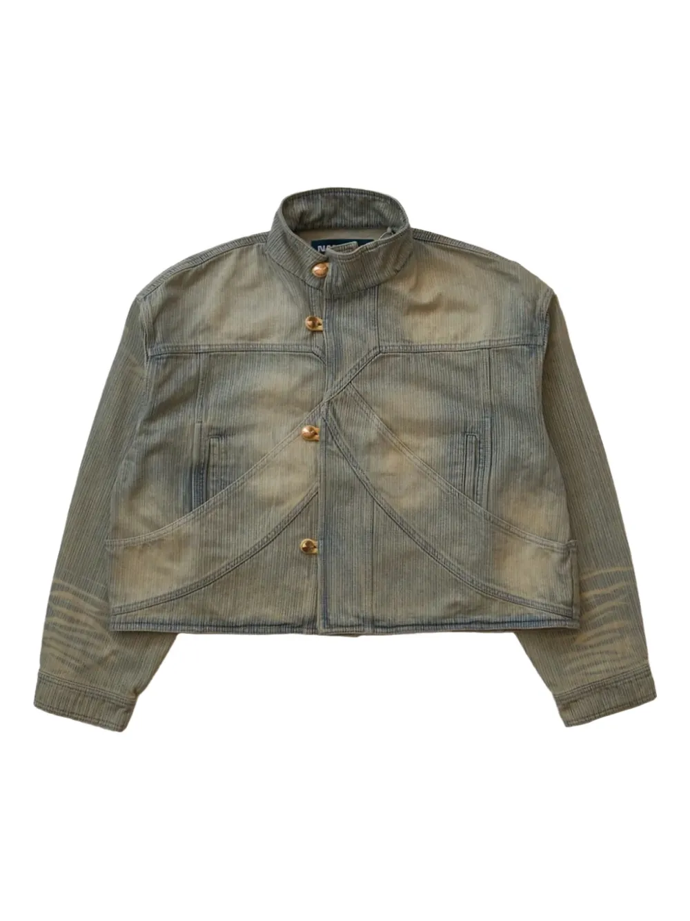 NAMESAKE Giacca denim a righe - Blu