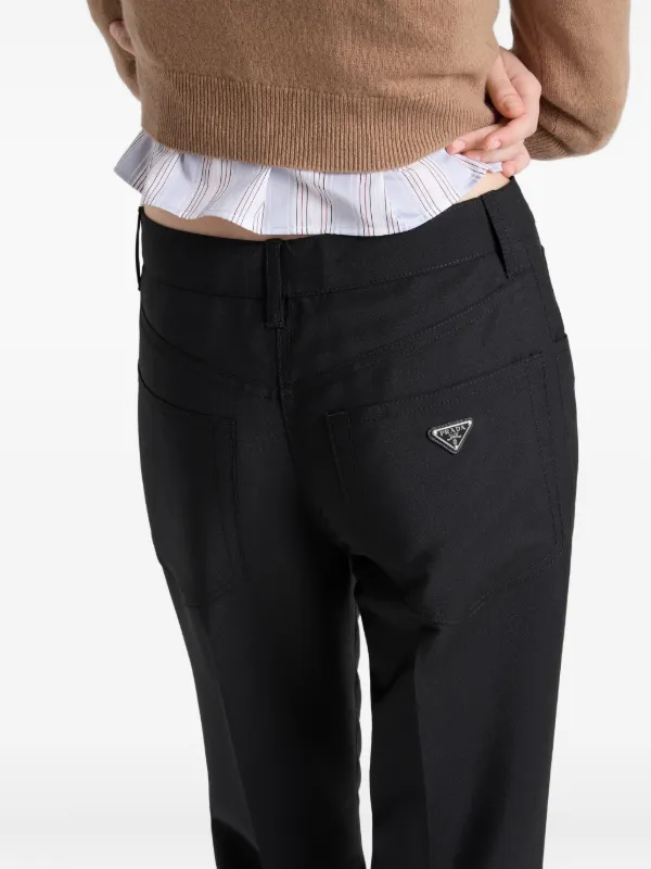 Prada Calça De Lã Com Cinco Bolsos | Preto | FARFETCH BR