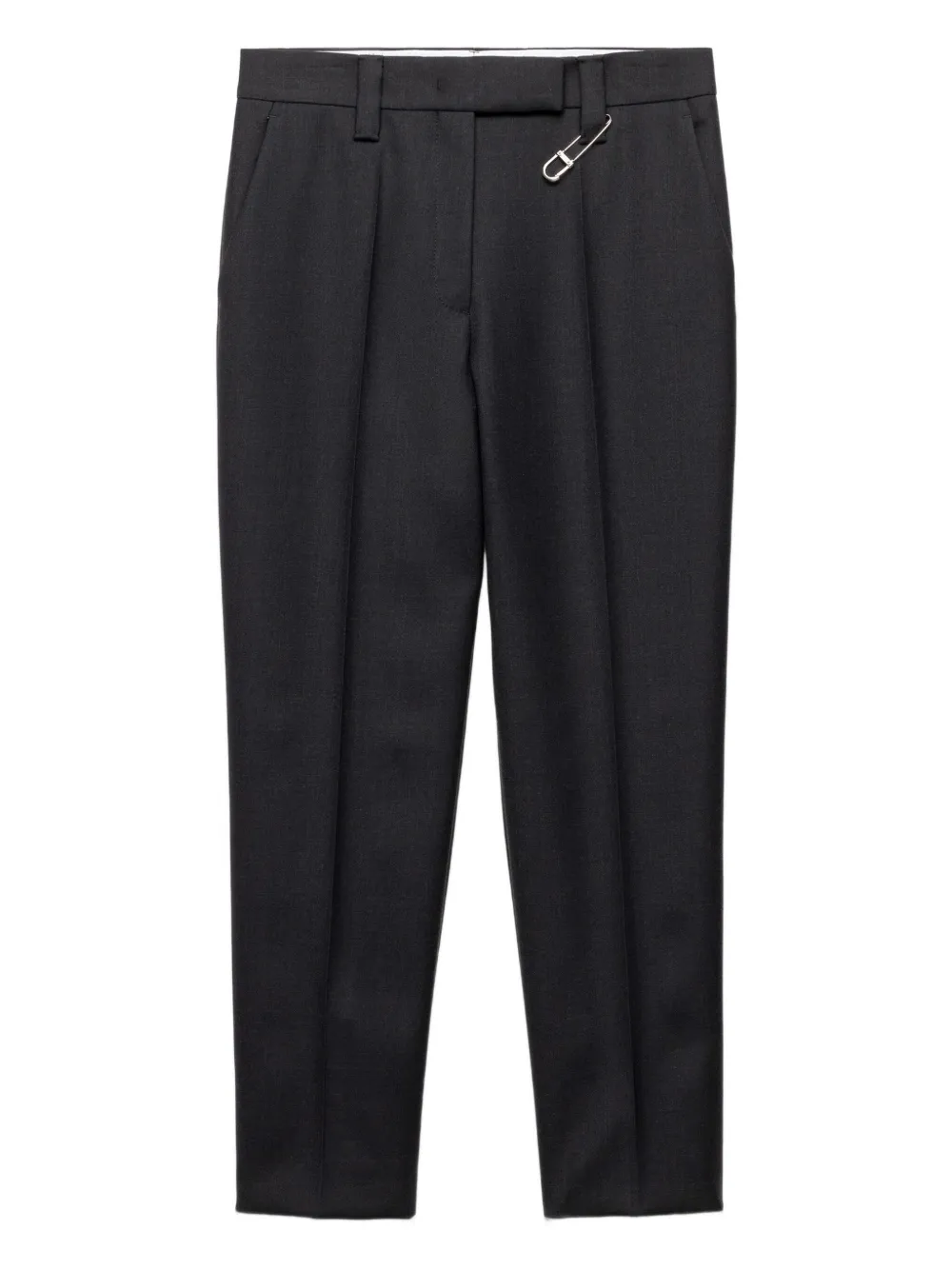 Prada safety-pin gabardine trousers - Grigio