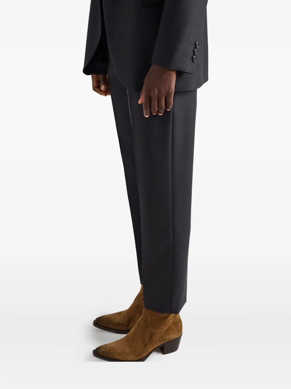 Prada Gabardine broek met veiligheidsspeld Grijs