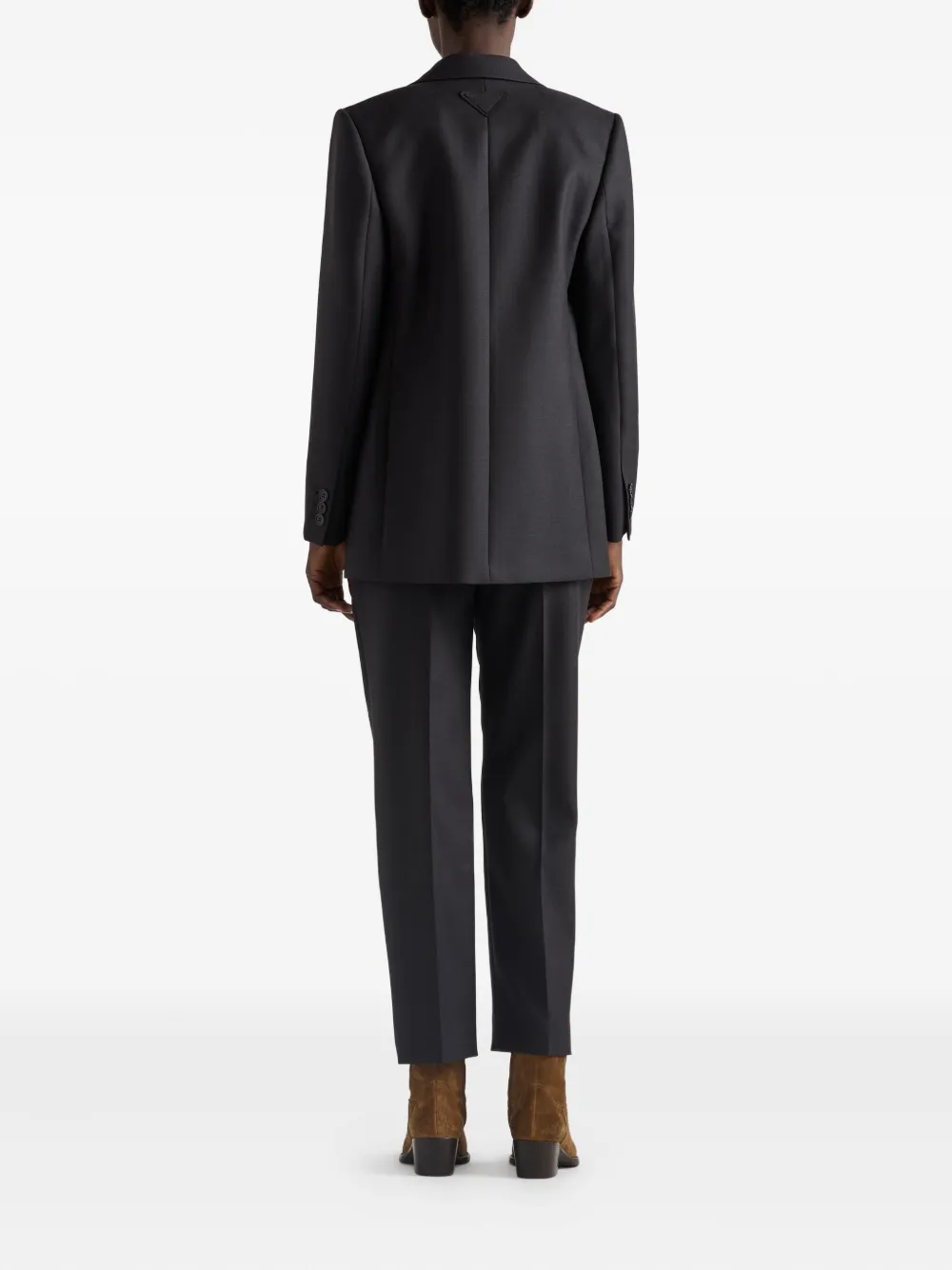 Prada Gabardine broek met veiligheidsspeld Grijs