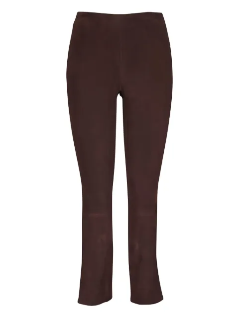 Vince pantalones de gamuza con abertura en el dobladillo