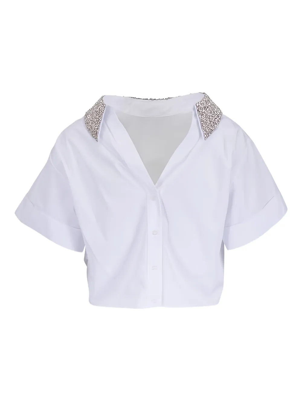 TWP Forever and Always embellished shirt - Bianco