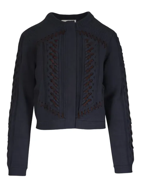 TWP cable-knit panelled cardigan