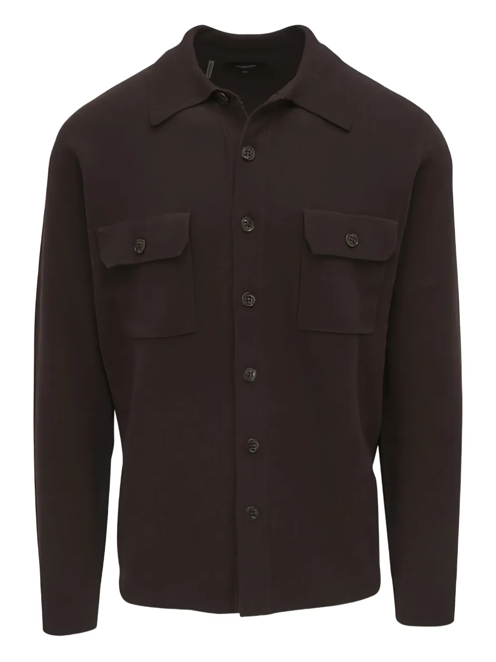 Kinross Cashmere Giacca-camicia con tasche - Marrone