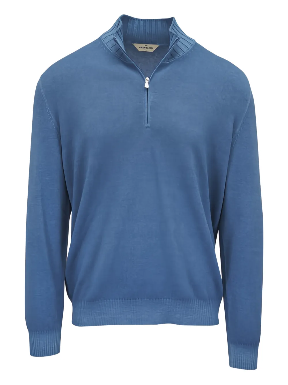 Gran Sasso zip-collar sweater - Blau