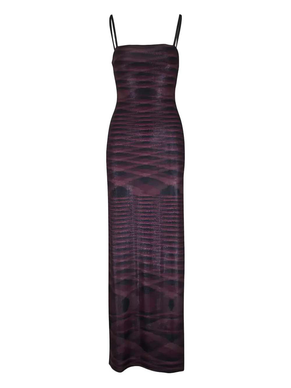 Missoni strappy printed maxi dress - Purple