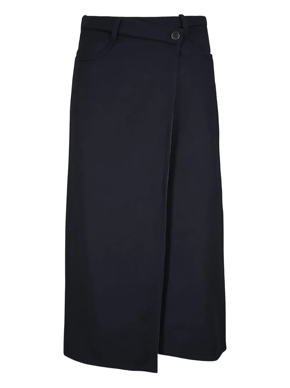 Brunello Cucinelli wrap-front midi skirt | Blue | Image 1