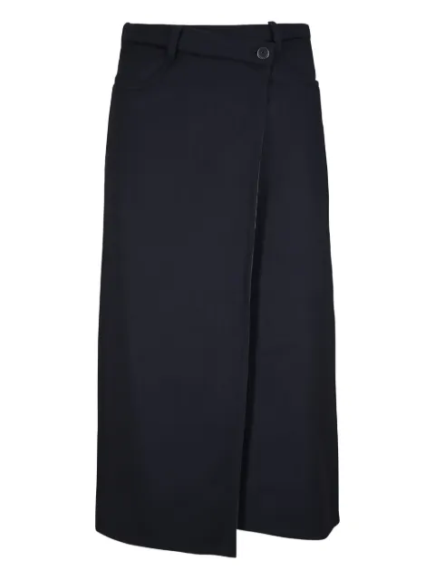 Brunello Cucinelli wrap-front midi skirt