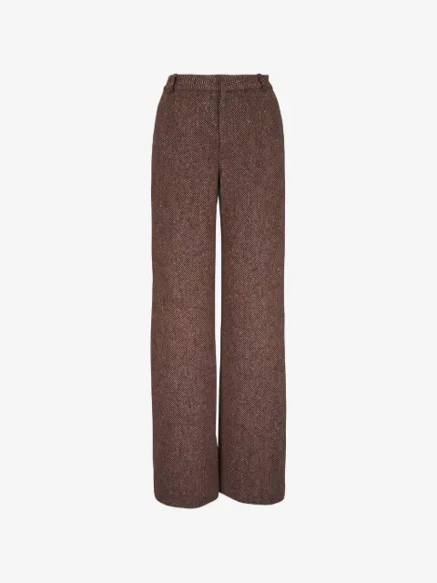 L'Agence Livvy herringbone trousers