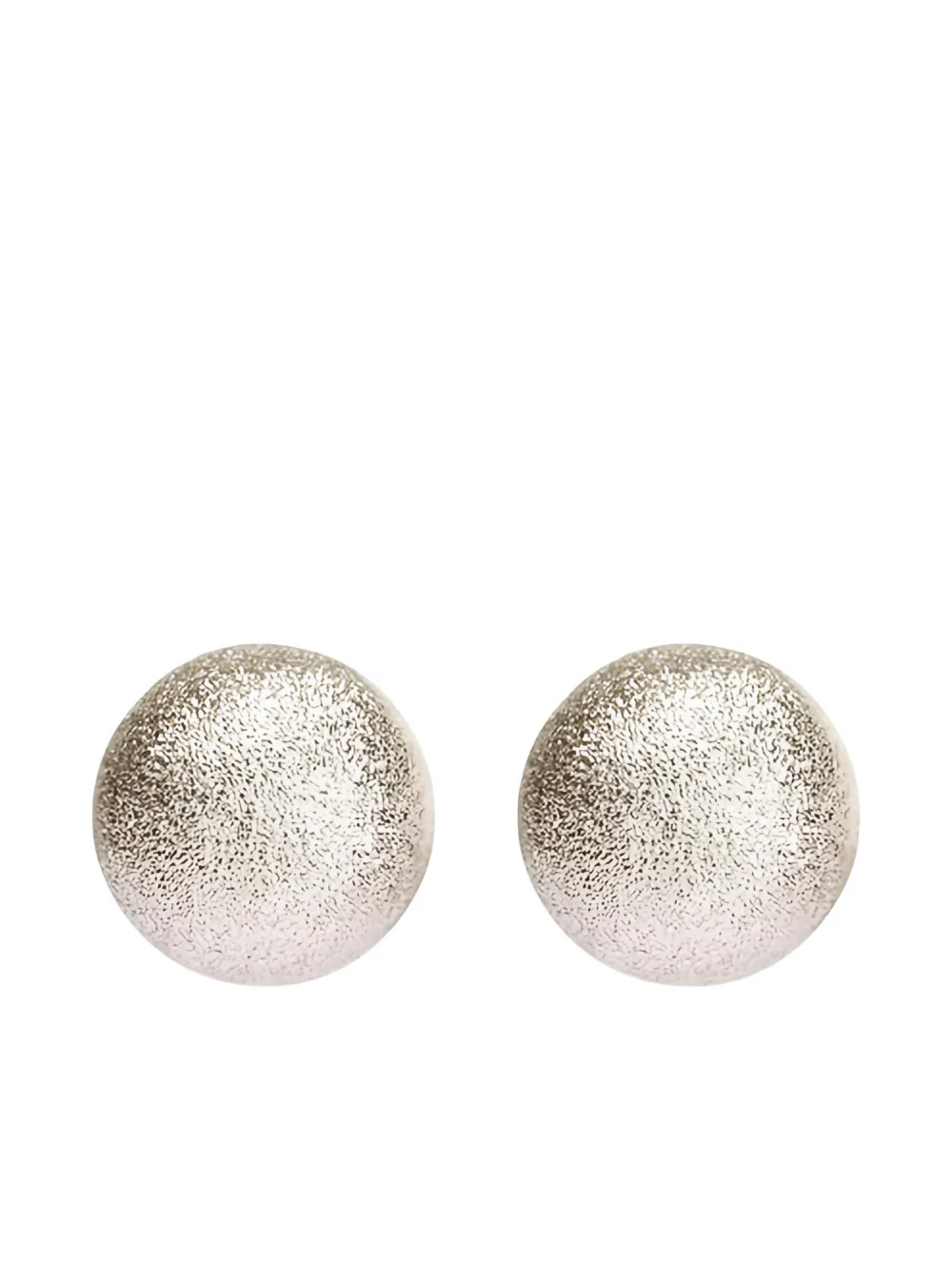 Brunello Cucinelli textured round earrings - Zilver