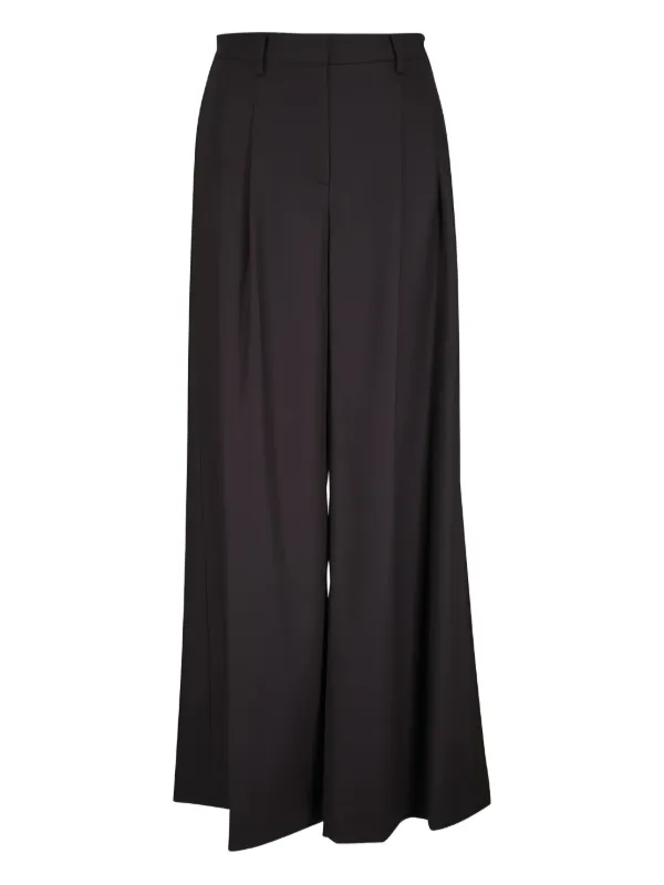 Twp Avery Pleated Palazzo Pants in Brown