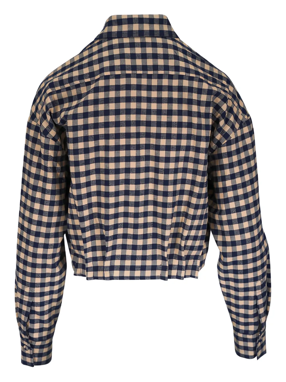 Odeeh checked appliqué shirt - Beige