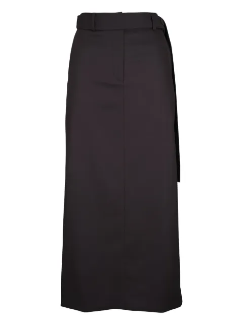 TWP Slit belted maxi skirt