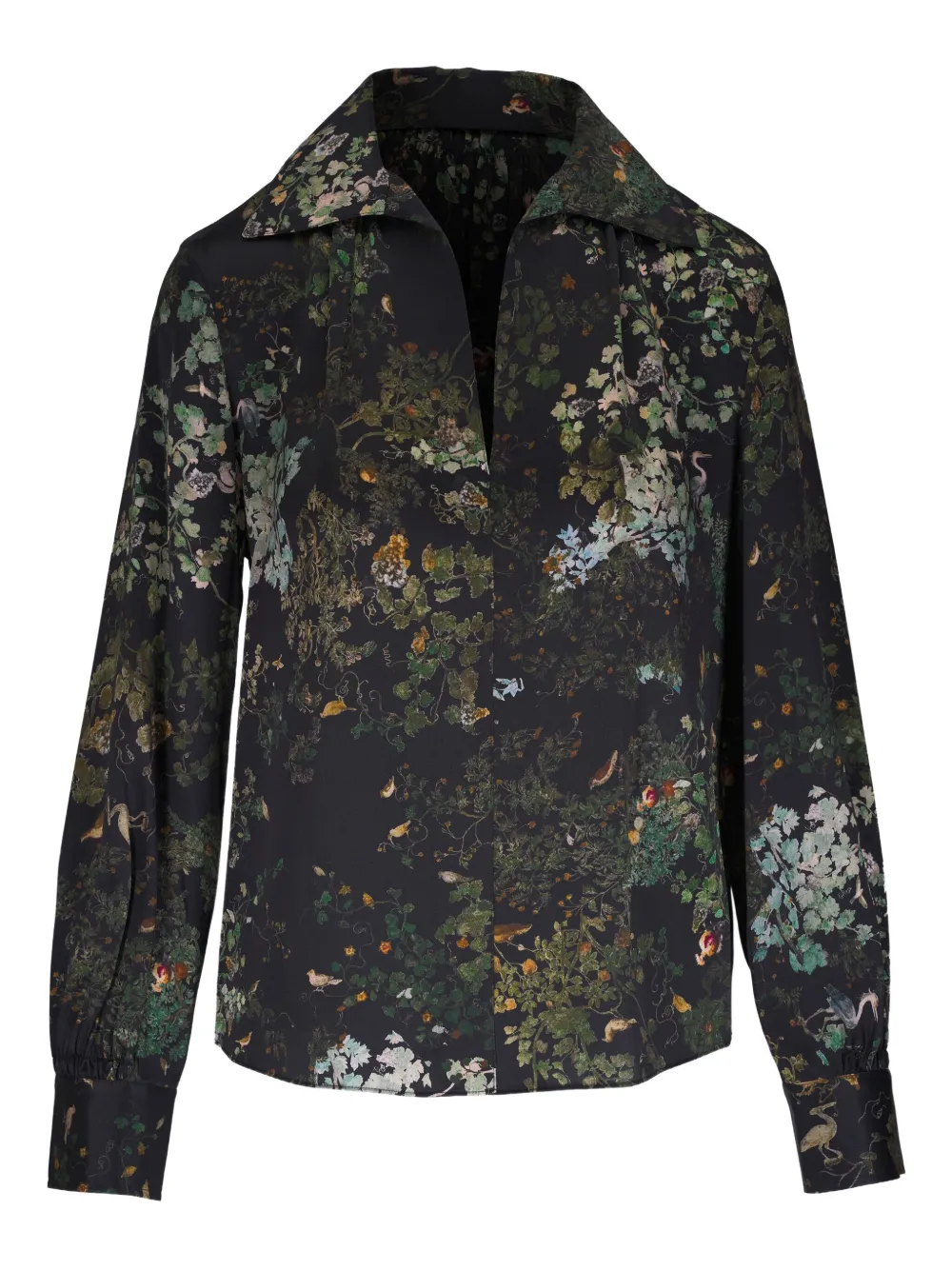 Vince floral-print blouse - Nero