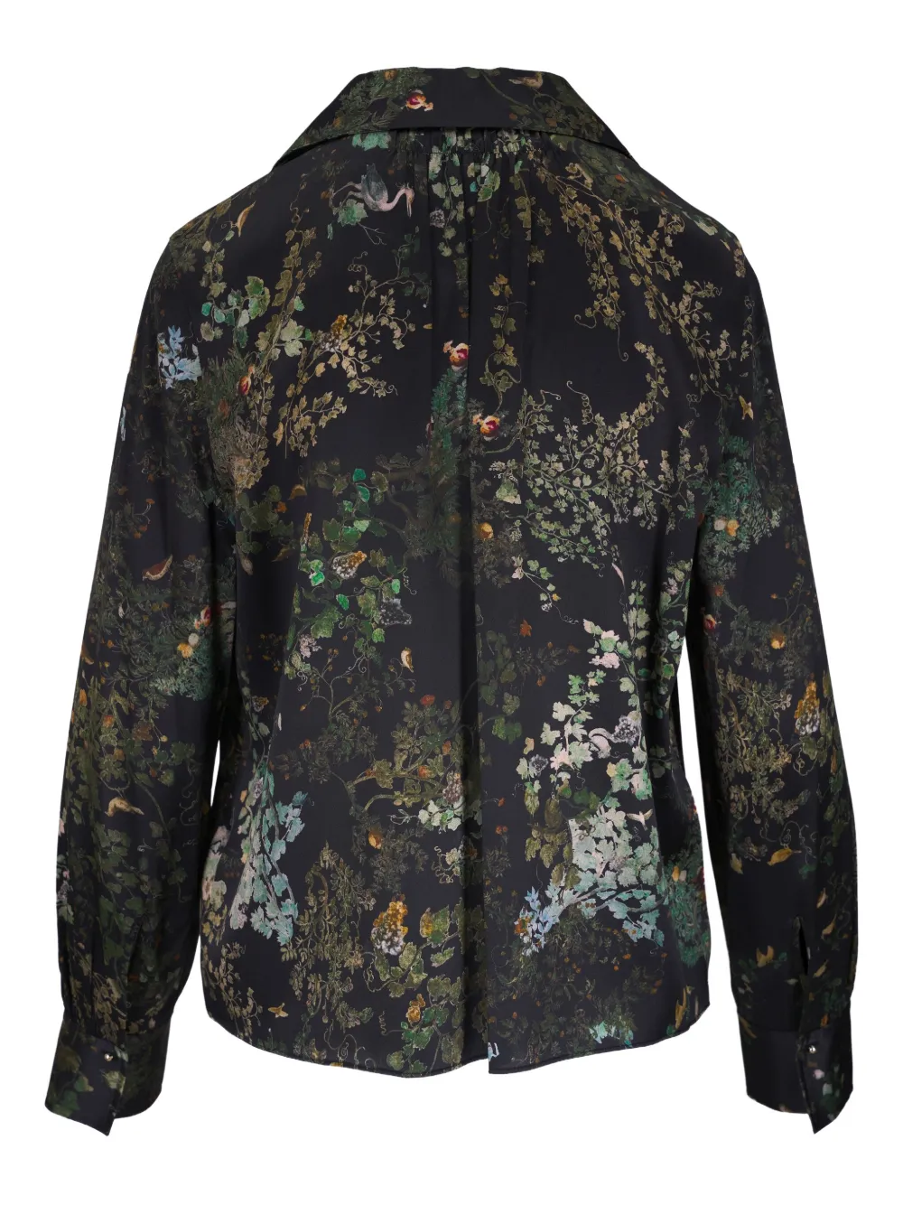 Vince Shirt met bloemenprint - Zwart