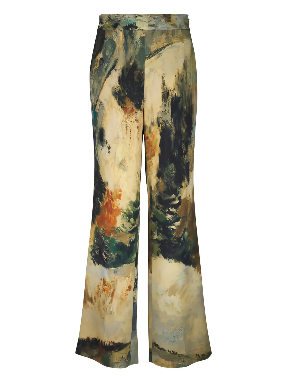Libertine abstract flared trousers | Neutrals | Image 1