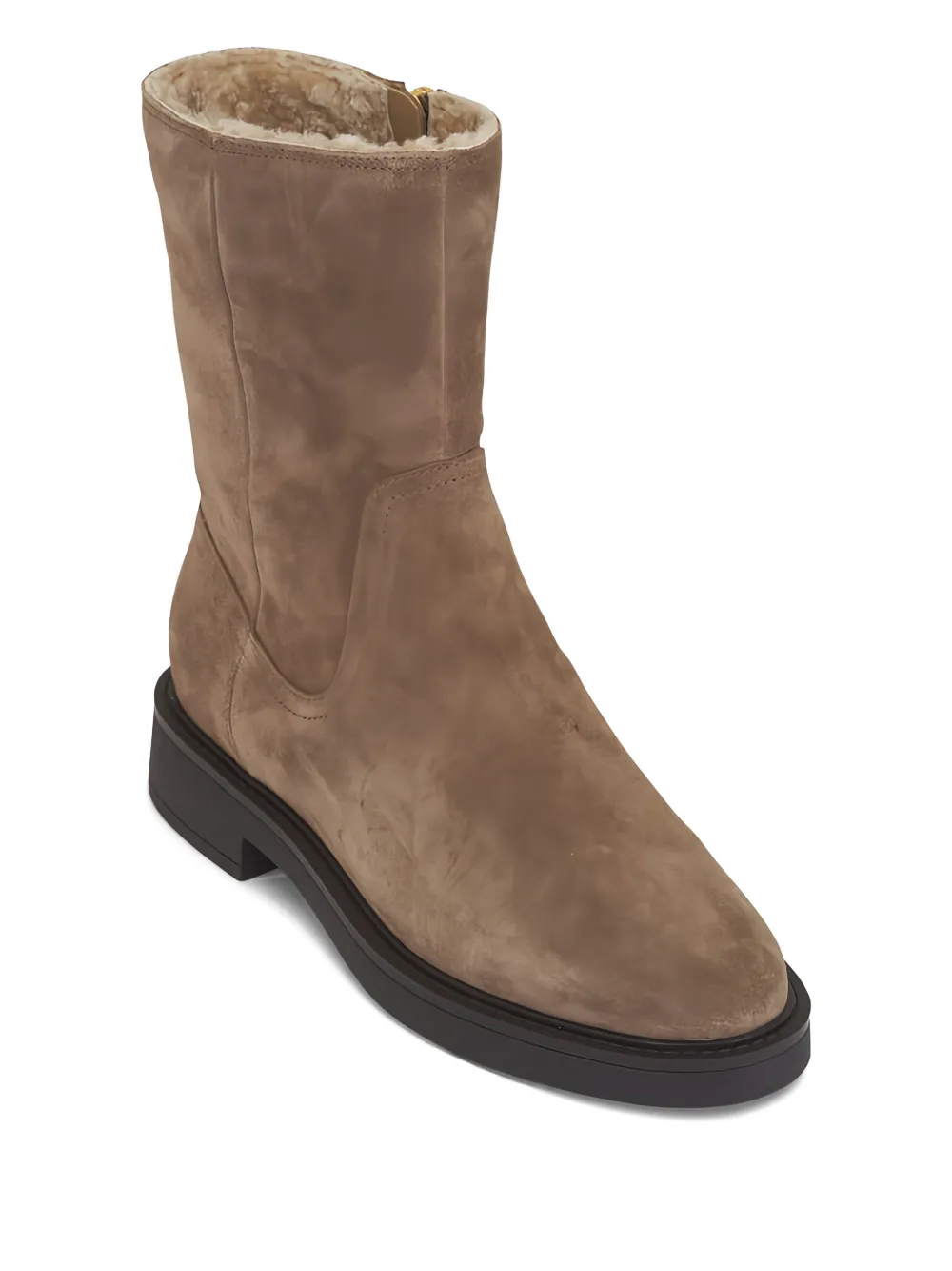 Veronica Beard suede round-toe boots Bruin