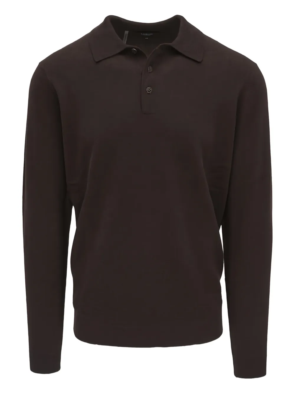 Kinross Cashmere buttoned polo shirt - Braun
