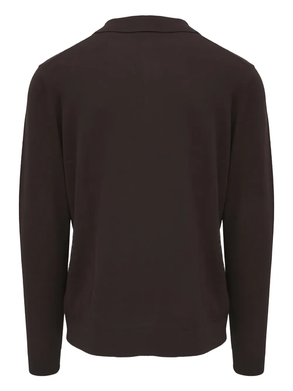 Kinross Cashmere Poloshirt met knopen - Bruin