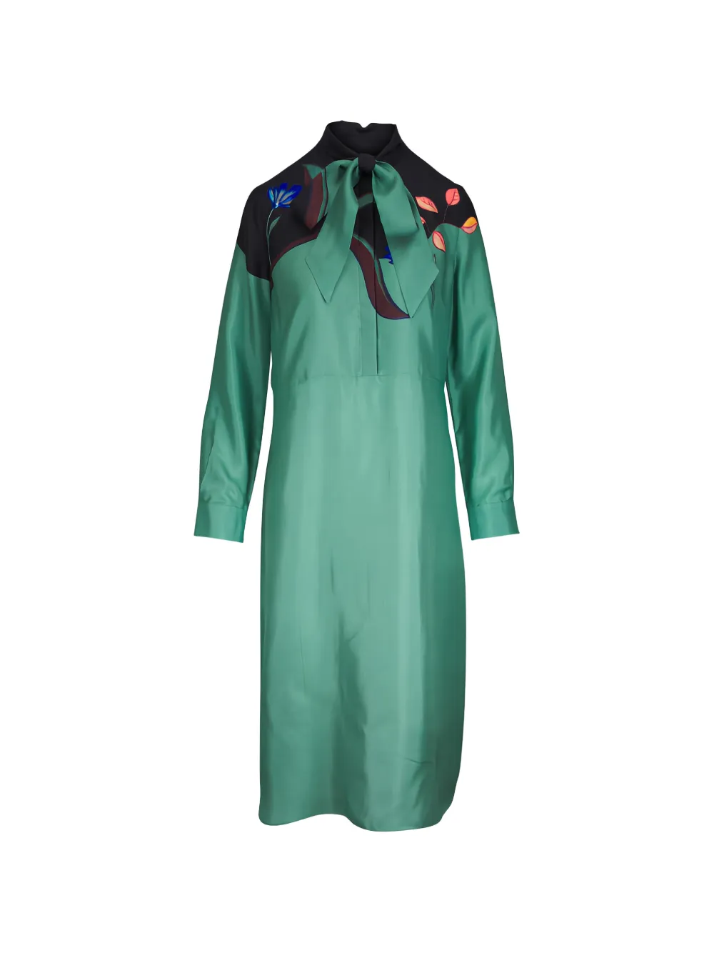 Dorothee Schumacher floral bow-detail dress - Verde