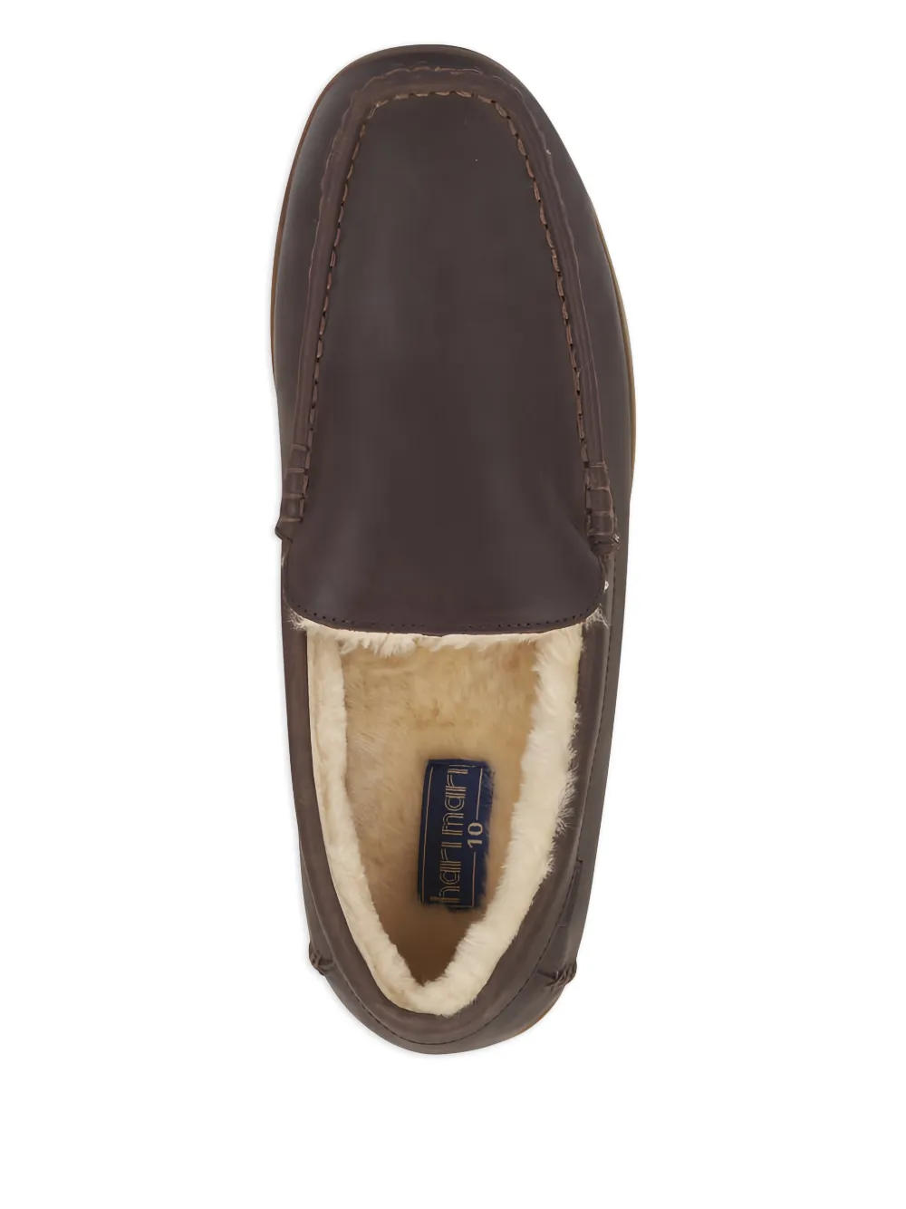 Hari Mari Slippers met platte zool Bruin