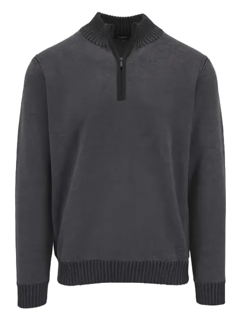 Kinross Cashmere pull à col montant zippé