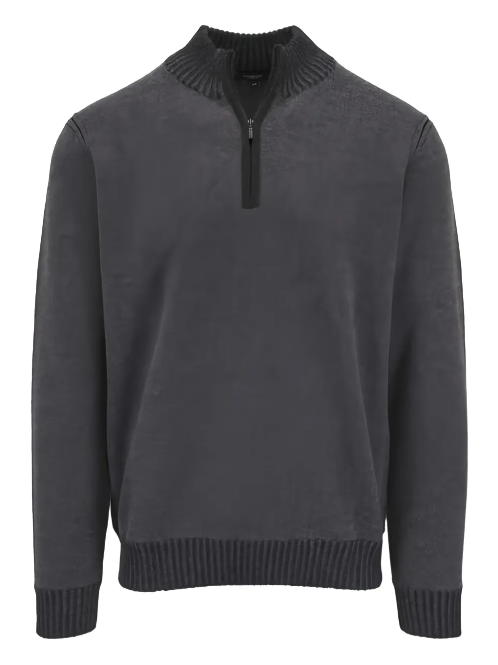 Kinross Cashmere half-zip mock-neck sweater - Grau
