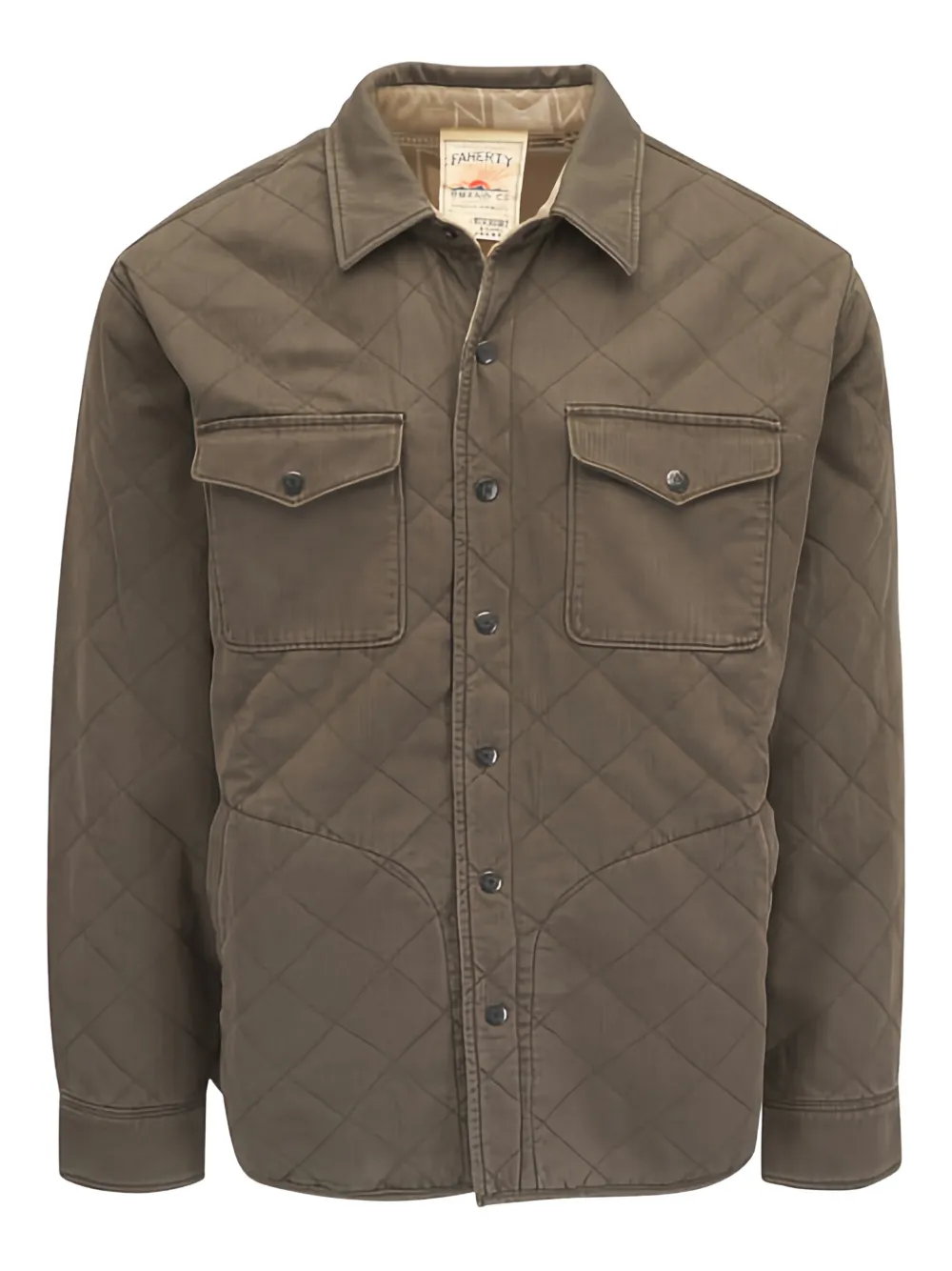  Faherty Doug Good Feather Reversible Jacket - Green 