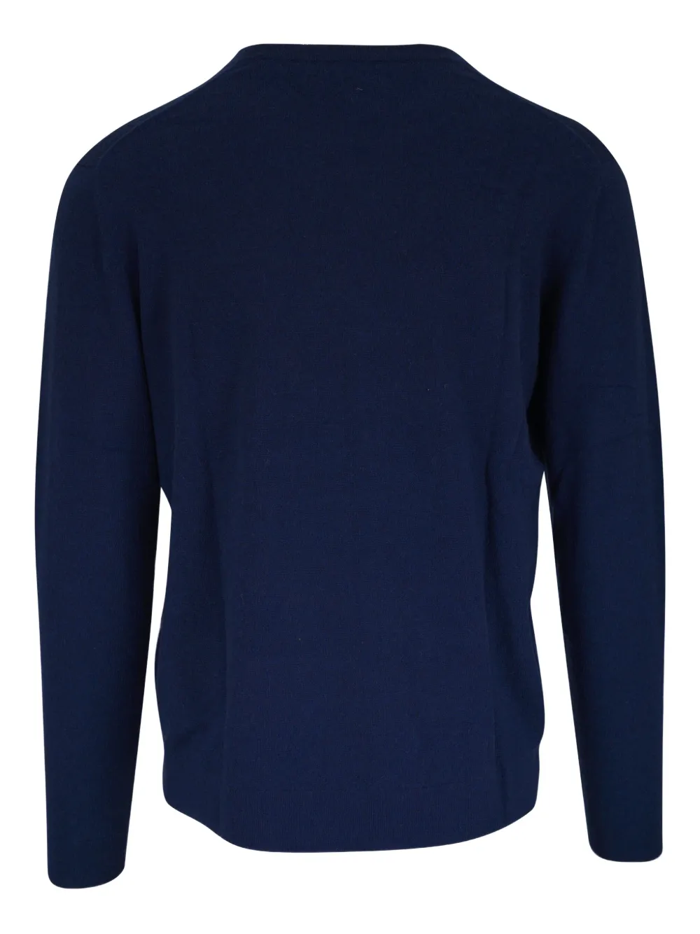 Kinross Cashmere Trui met V-hals en lange mouwen - Blauw