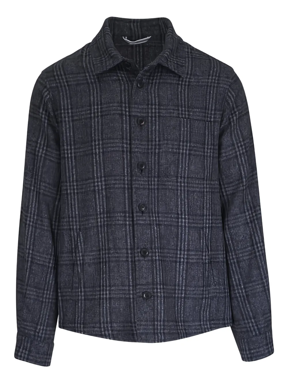 Fedeli checked-pattern shirt jacket | Grey | Image 1