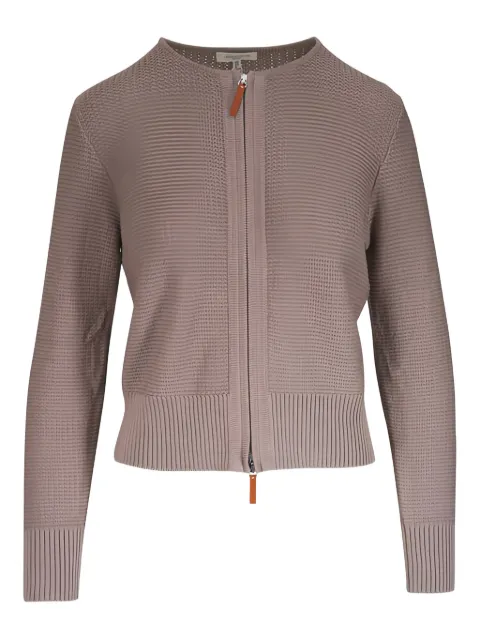 Lafayette 148 Hickory zip cardigan