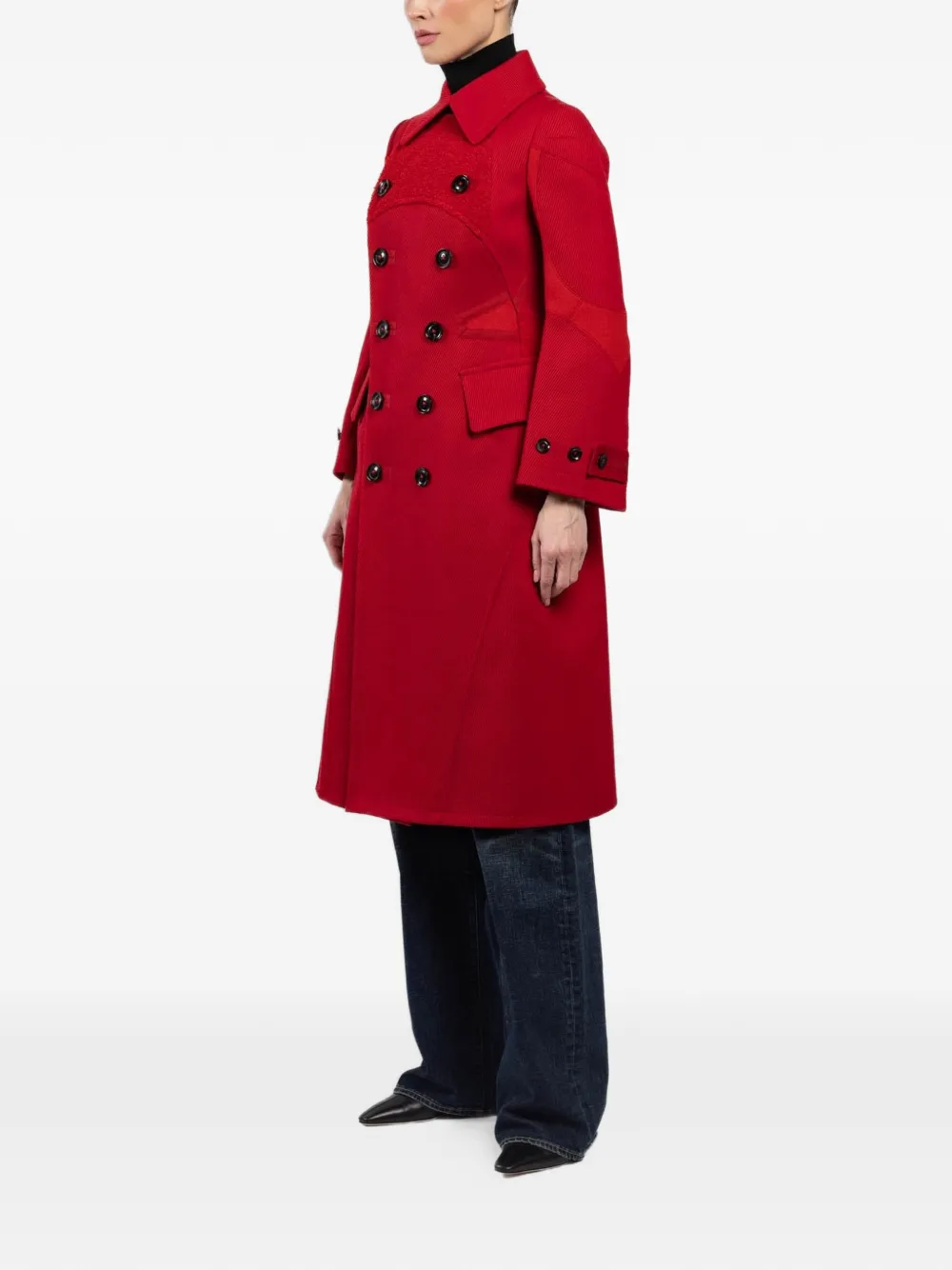 Button-Up Double-Breasted Coat