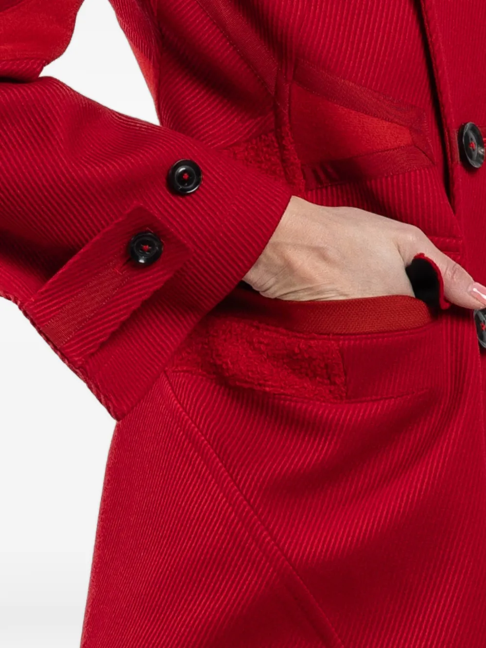 Button-Up Double-Breasted Coat