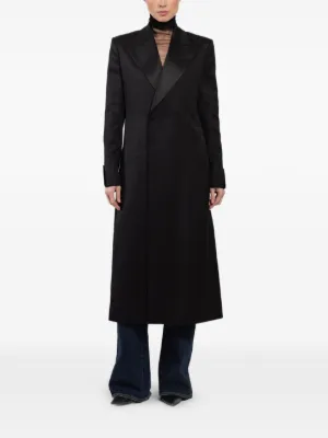 Ann Demeulemeester Viv コート | ブラック | FARFETCH JP